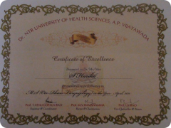 dr harika certificate of excellence
